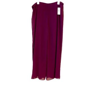 Wine palazzo pants